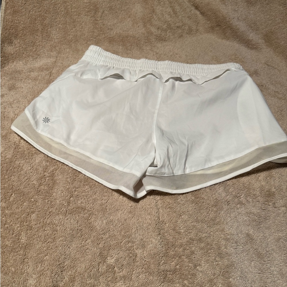 Athleta White Women's Running Shorts with Mesh Hem